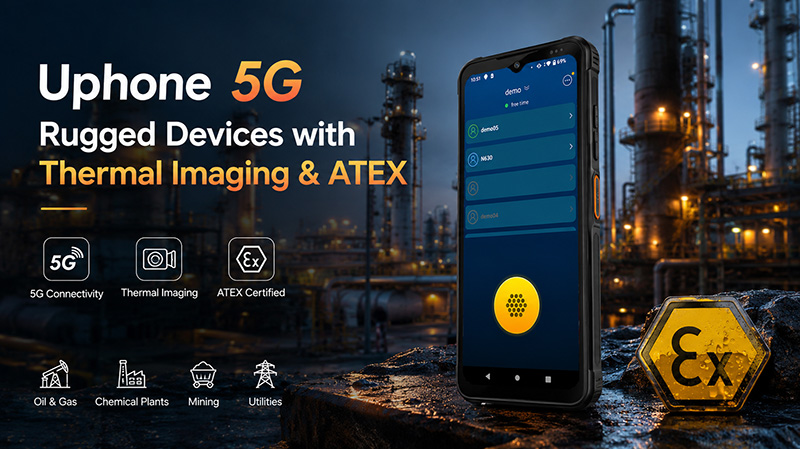 Uphone 5G Rugged Devices with Thermal Imaging & ATEX